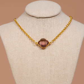 Morganite Floating Gem Necklace
