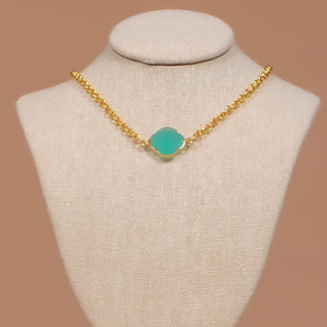 Amazonite Floating Gem Necklace