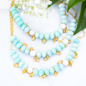 Amazonite Gem Drip Necklace
