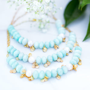 Amazonite Gem Drip Necklace