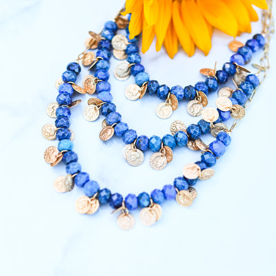 Lapis Lazuli Gem Drip Necklace