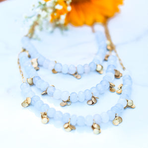 Chalcedony Gem Drip Necklace