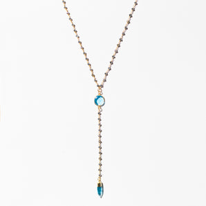 Blue Topaz & Pyrite Spiritual Rosary