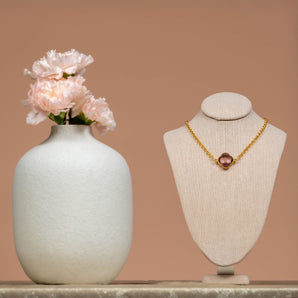 Morganite Floating Gem Necklace