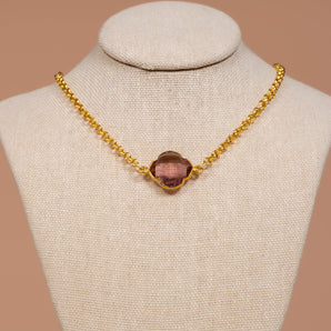 Morganite Floating Gem Necklace