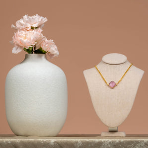 Rose Quartz Floating Gem Necklace
