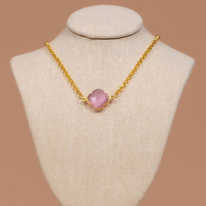 Rose Quartz Floating Gem Necklace