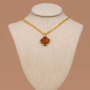 Sandstone Pendant Gem Necklace