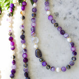 Purple Pearls Necklace