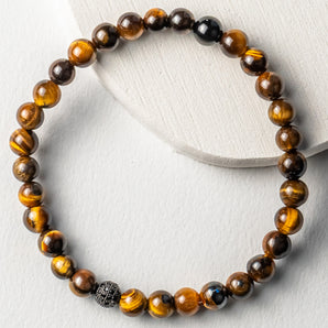 Men's Tiger's Eye Petite Bracelet
