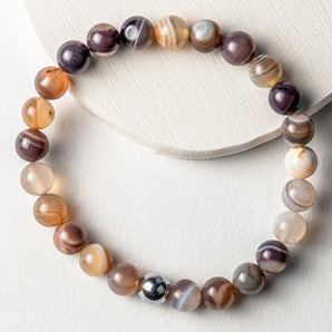 Men's Botswana Agate Regular Bracelet