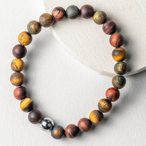 Men's Matte Tiger's Eye Regular Bracelet