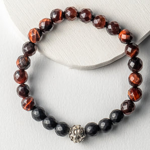 Men's Faceted Tiger’s Eye Regular Bracelet
