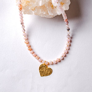 Cherry Blossom Heart Necklace