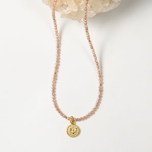 Aria Sunstone Bee Necklace