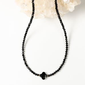 Black Onyx Clover Petite Choker