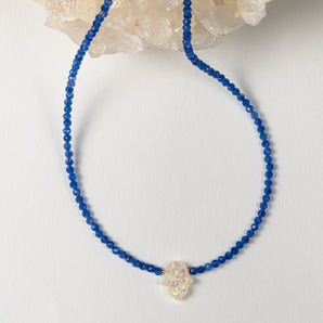 Blue Hamsa Petite Choker