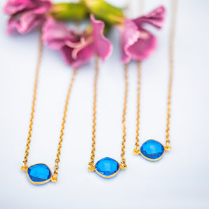 Blue Topaz Floating Gem