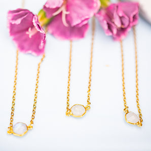 Moonstone Floating Gem Necklace