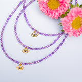 Purple Evil Eye Petite Choker