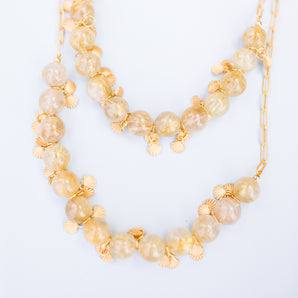 Citrine Gem Drip Necklace