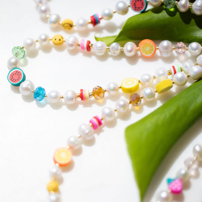 Rainbow Fruit Pearls Necklace