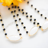 Black Onyx and Moonstone Necklace