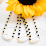 Black Onyx and Moonstone Necklace