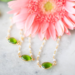 Peridot and Opalite Necklace