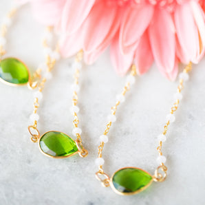 Peridot and Opalite Necklace